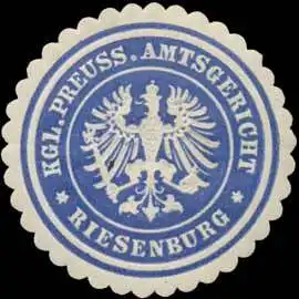 K. Pr. Amtsgericht Riesenburg/Pommern