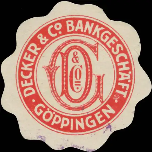 BankgeschÃ¤ft Decker & Co