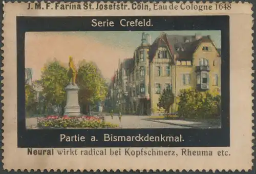 Partie am Bismarckdenkmal in Krefeld