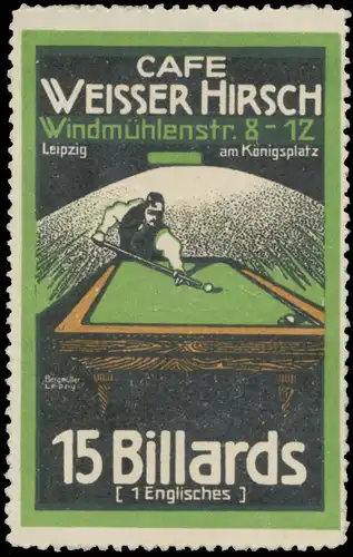Billard Cafe Weisser Hirsch