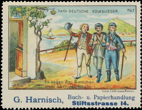Es zogen drei Burschen wohl über den Rhein