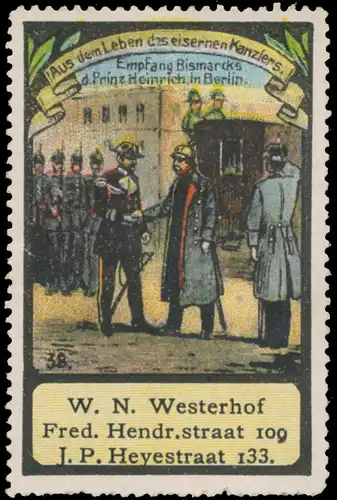 Empfang Bismarcks des Prinz Heinrich in Berlin
