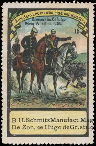 Bismarck im Gefolge König Wilhelms