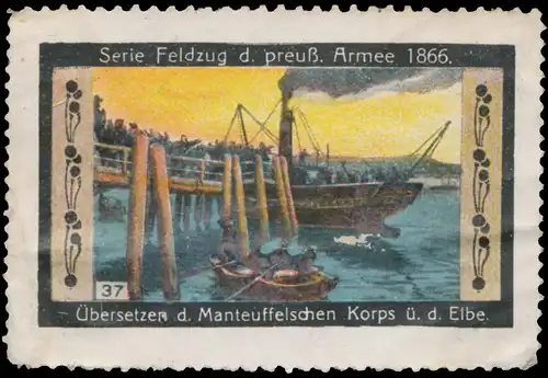 Ãbersetzen des Manteuffelschen Korps über die Elbe