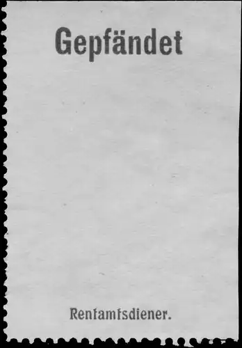 Gepfändet