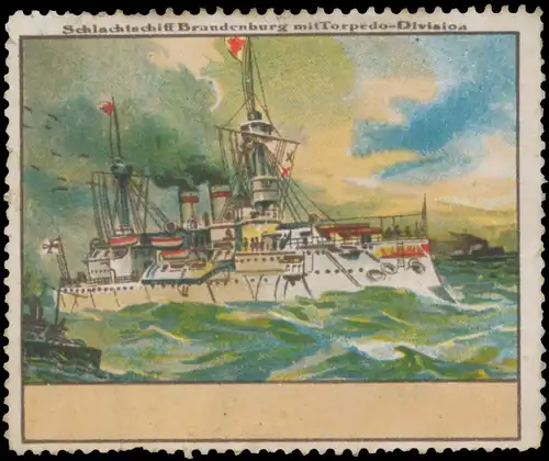 Schlachtschiff Brandenburg mit Torpedo-Division