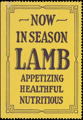 Now in Season Lamb