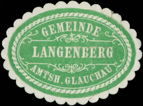 Gemeinde Langenberg Amtsh. Glauchau