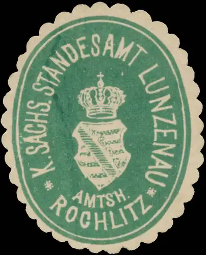 K.S. Standesamt Lunzenau Amtsh. Rochlitz