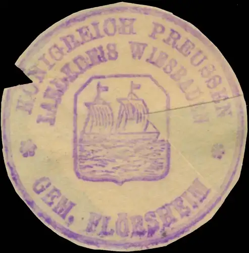 K. Preussen Gemeinde Flörsheim Landkreis Wiesbaden