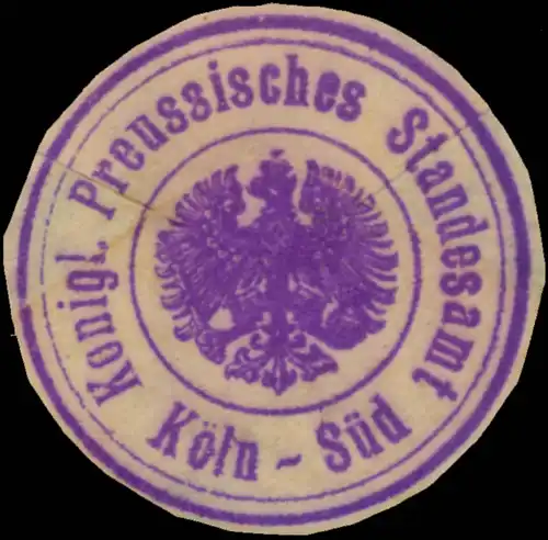 K.Pr. Standesamt KÃ¶ln-SÃ¼d