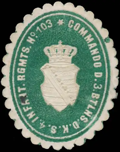 Kommando des 3. Bataillons des K.S. 4. Infanterie Regiment No. 103