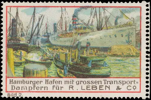 Hamburger Hafen mit grossen Transport-Dampfer fÃ¼r?