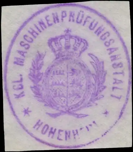 Kgl. Maschinenprüfungsanstalt Hohenheim