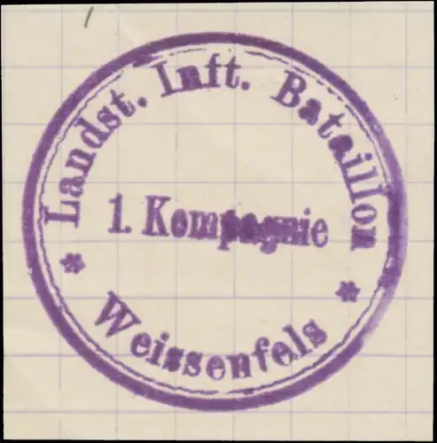 Landsturm Infanterie-Bataillon 1. Kompagnie WeiÃenfels
