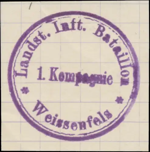 Landsturm Infanterie-Bataillon 1. Kompagnie WeiÃenfels