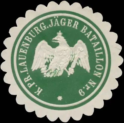K.Pr. Lauenburger JÃ¤ger Bataillon Nr. 9