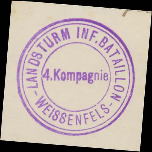 K.Pr. Landsturm Infanterie Bataillon 4. Kompagnie