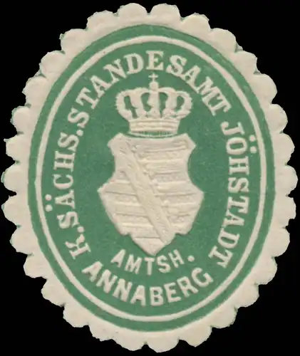 K.S. Standesamt Jöhstadt Amtsh. Annaberg