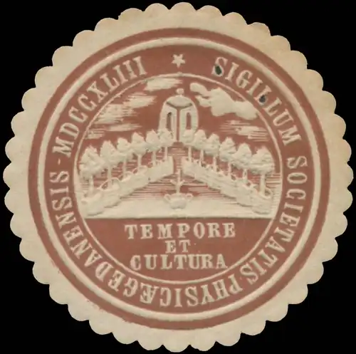 Das Siegel der Physikalischen Gesellschaft von Danzig