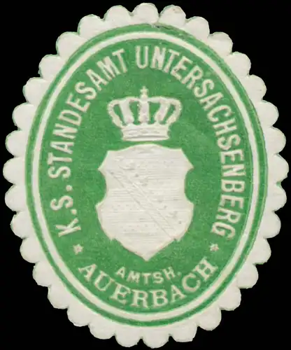 K.S. Standesamt Untersachsenberg Amtsh. Auerbach