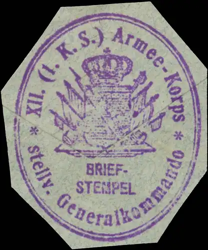 Stellv. Generalkommando XII. (1.K.S.) Armee-Korps