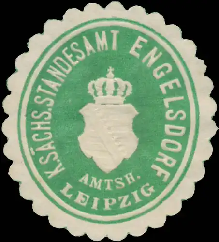 K.S. Standesamt Engelsdorf Amtsh. Leipzig