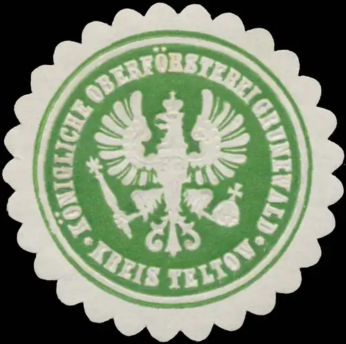 Königliche Oberförsterei Grunewald Kreis Teltow