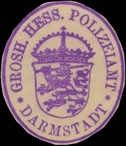 Grosh. Hess. Polizeiamt Darmstadt