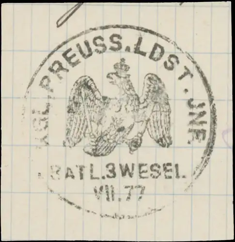 K.Pr. Landsturm Infanterie Bataillon 3 Wesel VII 77