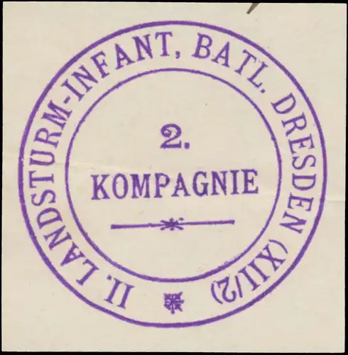 II. Landsturm-Infanterie-Bataillon 2. Kompagnie (XII/2)