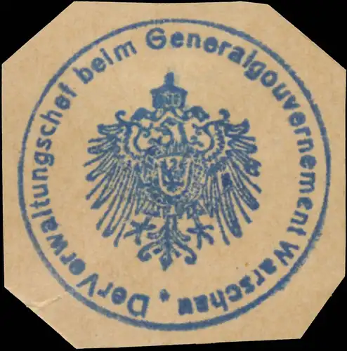 Der Verwaltungschef beim Generalgouvernement Warschau