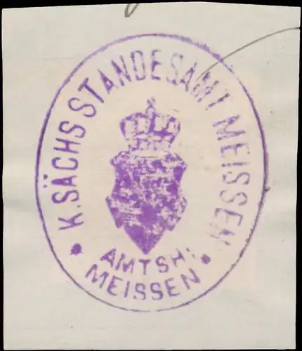 K. Sächs. Standesamt Meissen
