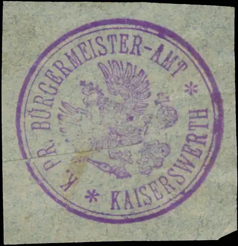 K.Pr. BÃ¼rgermeisteramt Kaiserswerth