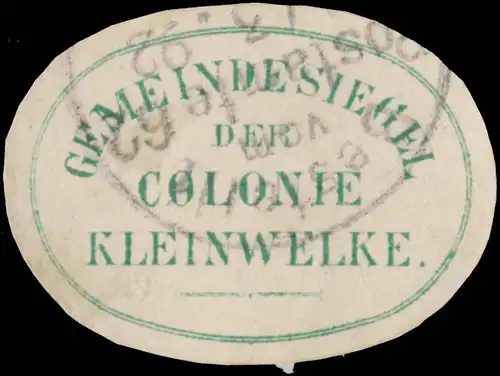 Gemeindesiegel der Colonie Kleinwelke