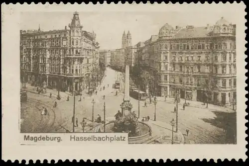 Hasselbachplatz mit StraÃenbahn in Magdeburg
