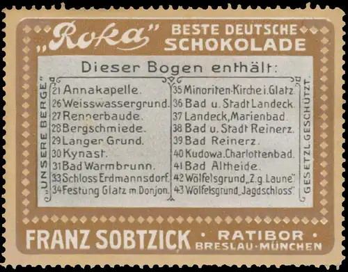 Dieser Bogen enthält?