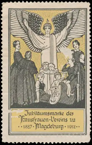 25 Jahre - Jubiläumsmarke des Hausfrauenvereins zu Magdeburg