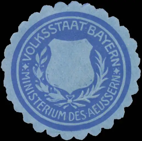 Ministerium des Aeussern - Volksstaat Bayern