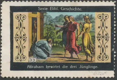 Abraham bewirtet die drei JÃ¼nglinge
