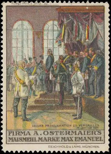 Kaiser-Prokamation zu Versailles am 18. Januar 1871