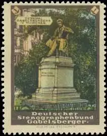 Denkmal Gabelsbergers in MÃ¼nchen - Stenografie