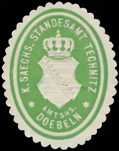 K. SÃ¤chs. Standesamt Technitz Amtsh. DÃ¶beln