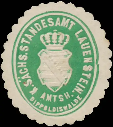 K.S. Standesamt Lauenstein Amtsh. Dippoldiswalde