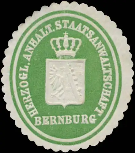 Herzogl. Anhalt. Staatsanwaltschaft Bernburg