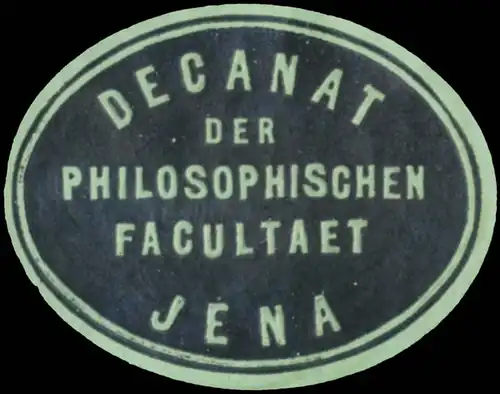 Decanat der philosophischen Facultaet Jena