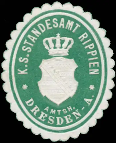 K.S. Standesamt Rippien Amtsh. Dresden-A