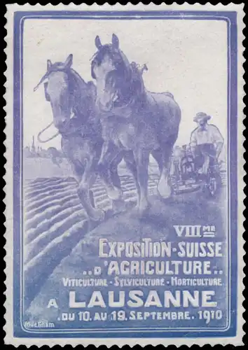 VIII. Exposition Suisse Agriculture