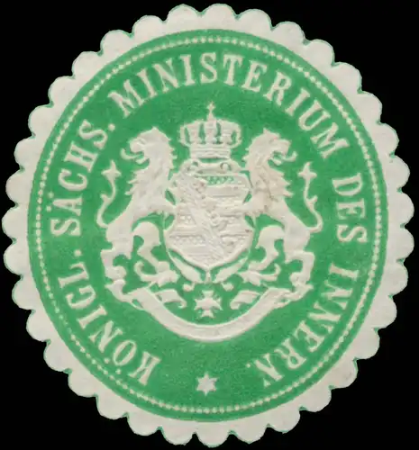KÃ¶nigl. SÃ¤chs. Ministerium des Innern