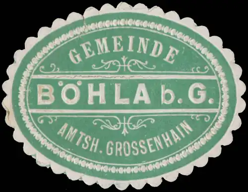 Gemeinde BÃ¶hla b.G. Amtsh. GroÃenhain